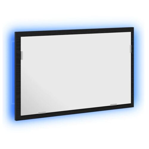 Kupaonsko ogledalo s LED svjetlima crni hrast 60x8,5x37 cm - Crni hrast 1 Crni hrast Cijena
