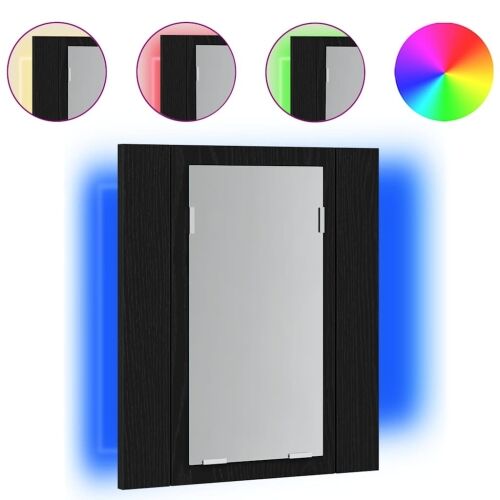LED kupaonski ormarić s ogledalom crni hrast 40x12x45 cm - Crni hrast 1 Crni hrast Cijena
