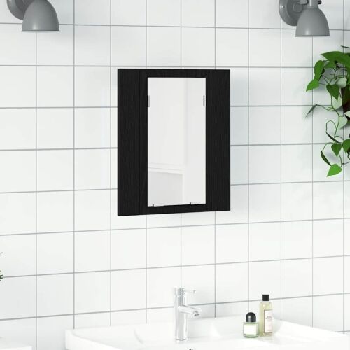 LED kupaonski ormarić s ogledalom crni hrast 40x12x45 cm - Crni hrast 1 Crni hrast Cijena