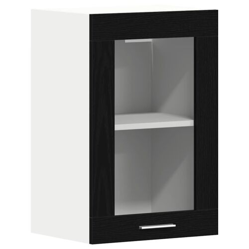 Viseći stakleni ormarić crni hrast 40x31x60 cm inženjerski drvo - Crni hrast 1 1 x viseći stakleni ormar (1 vrata) 40 cm 1 Cijena