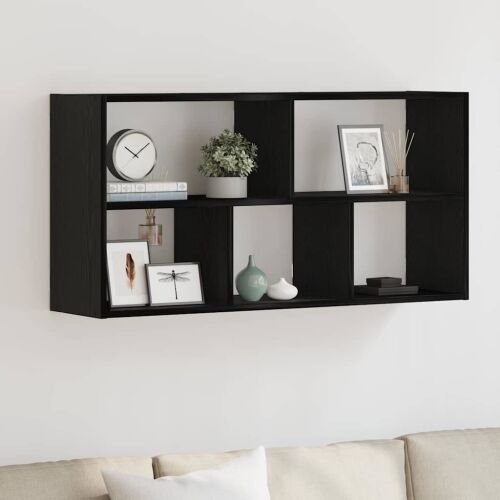 Zidna polica crni hrast 100x25x50 cm inženjerski drvo - Crni hrast 1 1 Crni hrast Cijena