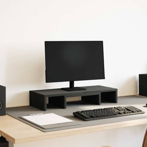 Podesivi stalak za monitor crni hrast 60x24x10,5 cm inženjerski drvo - Crni hrast 60 x 24 x 10.5 cm Crni hrast 60 x 24 x 10.5 cm Cijena