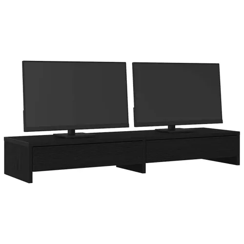 Stalak za monitor s ladicama Crni hrast 100x27x15 cm Konstruirano drvo - Crni hrast 100 x 27 x 15 cm Cijena
