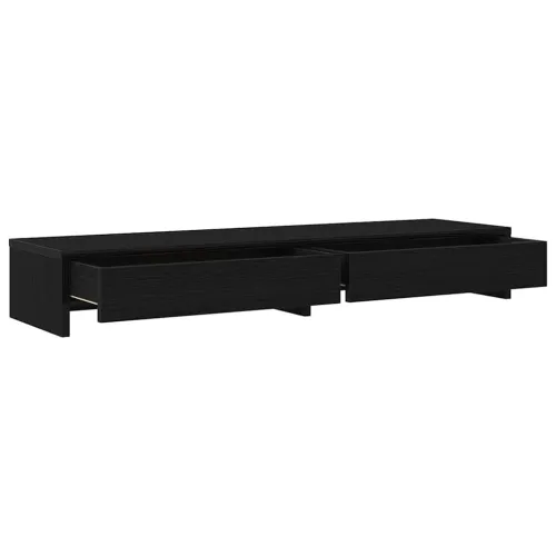Stalak za monitor s ladicama Crni hrast 100x27x15 cm Konstruirano drvo - Crni hrast 100 x 27 x 15 cm Cijena