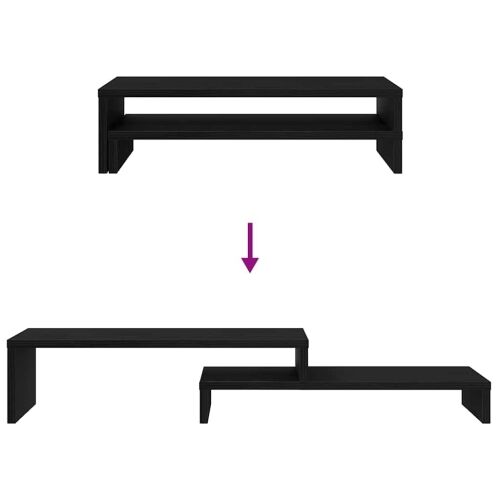 Stalak za monitor Crni hrast 54x22x15 cm Konstruirano drvo - Crni hrast Crni hrast Cijena