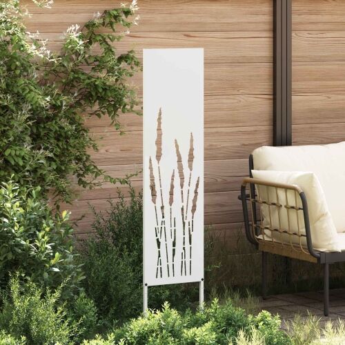 Privatnost u vrtu Bijelo 32 x 140 cm Hladno valjana čelična - Bijela Trava 32 x 140 cm Cijena