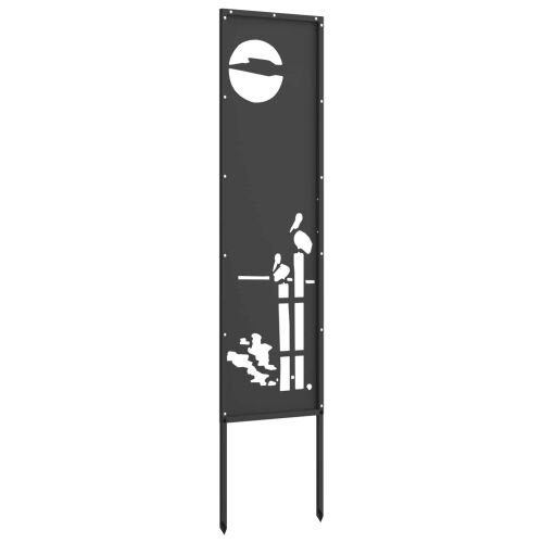 Privatnost u vrtu Crna 32 x 140 cm Hladno valjana čelična - Crna Apstraktno 32 x 140 cm Cijena
