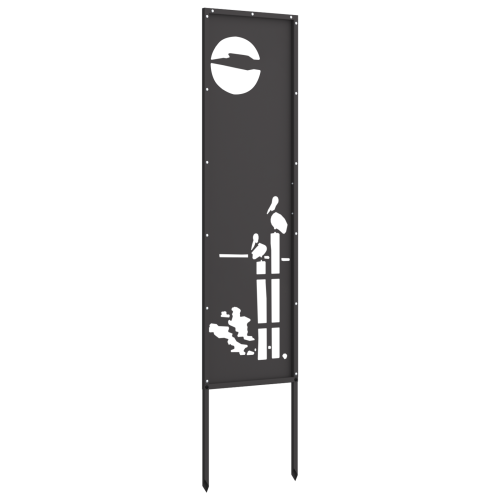 Privatnost u vrtu Crna 32 x 140 cm Hladno valjana čelična - Crna Apstraktno 32 x 140 cm Cijena