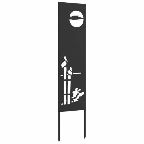 Privatnost u vrtu Crna 32 x 140 cm Hladno valjana čelična - Crna Apstraktno 32 x 140 cm Cijena