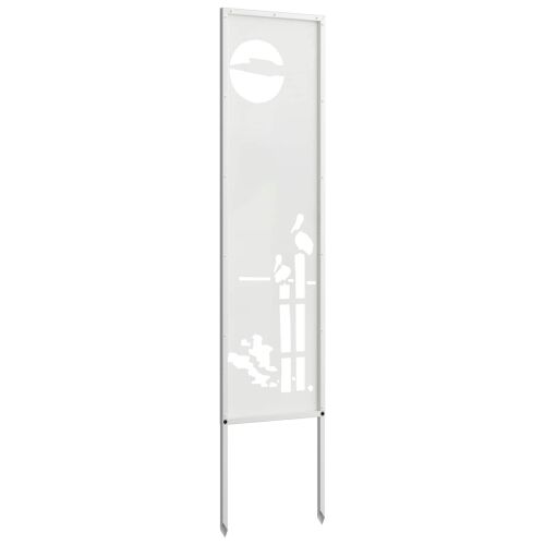 Privatnost u vrtu Bijelo 32 x 140 cm Hladno valjana čelična - Bijela Apstraktno 32 x 140 cm Cijena