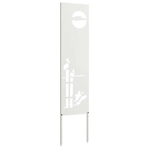 Privatnost u vrtu Bijelo 32 x 140 cm Hladno valjana čelična - Bijela Apstraktno 32 x 140 cm Cijena