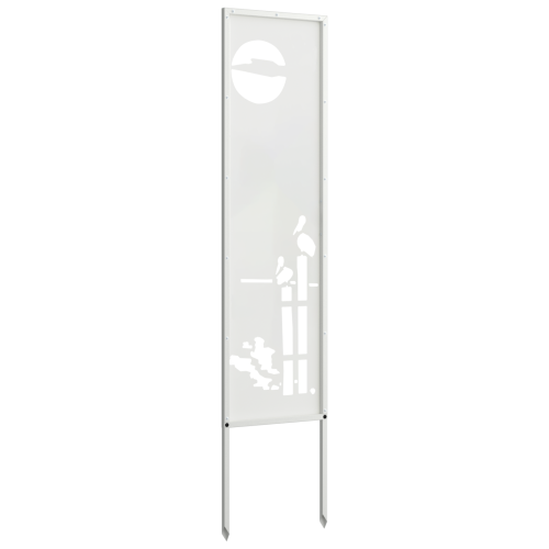 Privatnost u vrtu Bijelo 32 x 140 cm Hladno valjana čelična - Bijela Apstraktno 32 x 140 cm Cijena