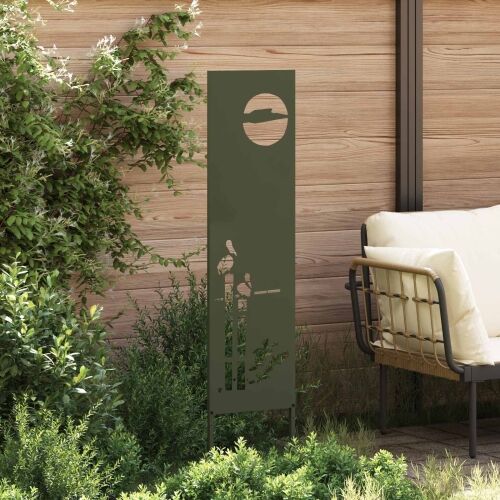 Privatnost u vrtu Rezbarija Maslinovo zelena 32 x 140 cm - Maslinastozelena Apstraktno 32 x 140 cm Cijena