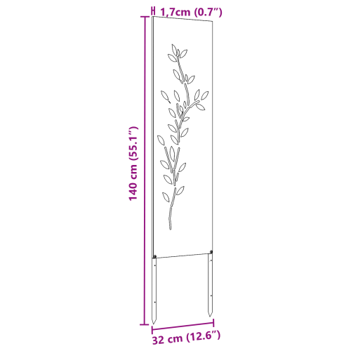 Privatnost u vrtu Antracit 32 x 140 cm Hladno valjana čelična - Antracit List 32 x 140 cm Cijena