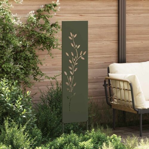 Privatnost u vrtu Cvjetni Maslinovo zelena 32 x 140 cm - Maslinastozelena List 32 x 140 cm Cijena