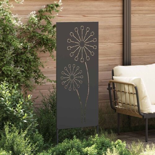 Privatnost u vrtu Crna 50 x 140 cm Hladno valjana čelična - Crna Okruglo 50 x 140 cm Cijena