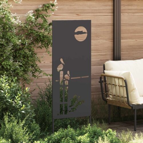 Privatnost u vrtu Crna 50 x 140 cm Hladno valjana čelična - Crna Apstraktno 50 x 140 cm Cijena