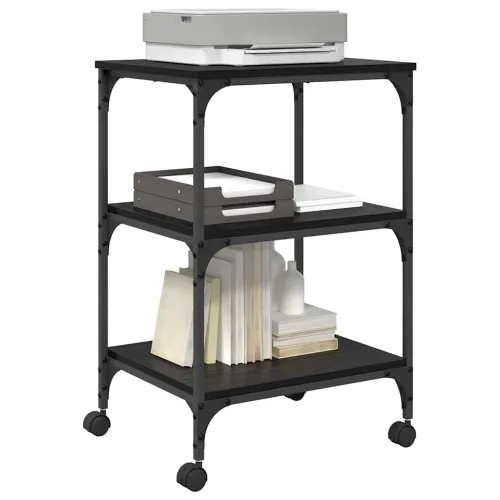 Držač za printer Crni hrast 50 x 41 x 75 cm Konstruirano drvo - Crni hrast Cijena