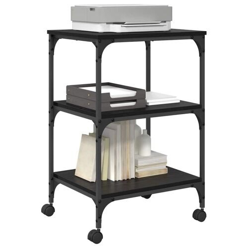 Držač za printer Crni hrast 50 x 41 x 75 cm Konstruirano drvo - Crni hrast Cijena