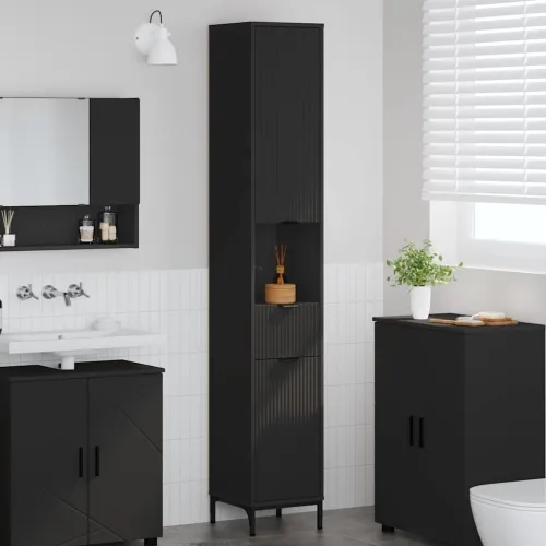 Kupaonski ormar Crna 31,5 x 33 x 190 cm - Crna Cijena