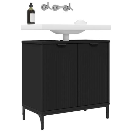 Kupaonski ormarić za sudoper Crna 60,5 x 33,5 x 61 cm - Crna Cijena