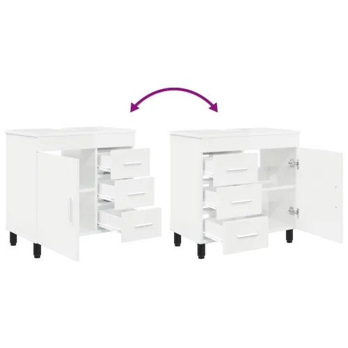 Toaletna jedinica Bijela visokog sjaja 60 x 35 x 60 cm - Bijela visokog sjaja Cijena