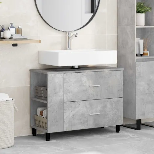 Toaletna jedinica Betonska siva 80 x 35 x 60 cm - Betonska siva Cijena