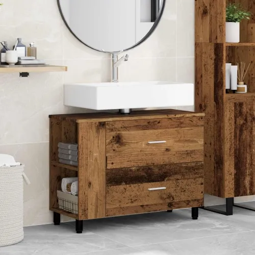 Toaletna jedinica Staro drvo 80 x 35 x 60 cm Konstruirano drvo - Staro drvo Cijena