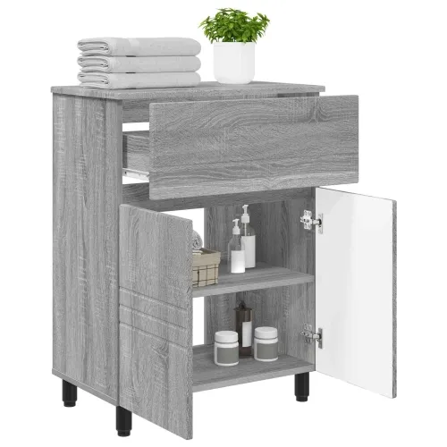 Toaletna jedinica Siva Sonoma 60 x 35 x 80 cm Konstruirano drvo - Siva Sonoma Cijena