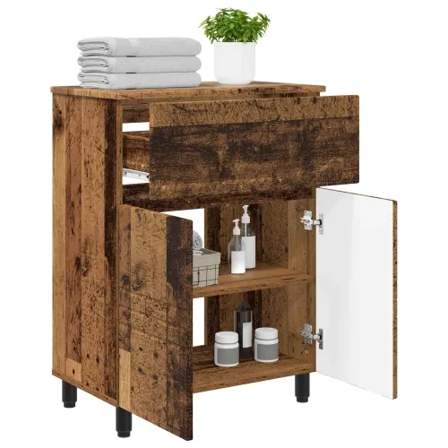 Toaletna jedinica Staro drvo 60 x 35 x 80 cm Konstruirano drvo - Staro drvo Cijena