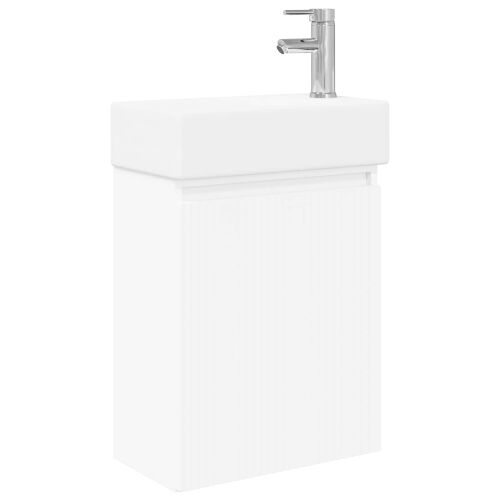 Jedinstveni ormar za kupaonicu s Lavabo - Umivaonikom Bijela - Bijela s desnom slavinom Cijena