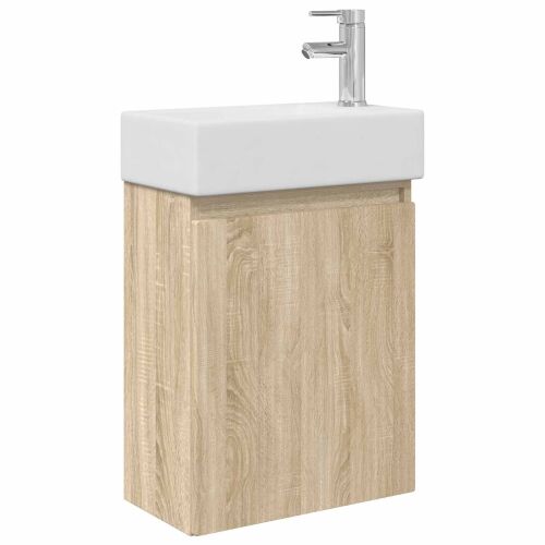 Jedinstveni ormar za kupaonicu s Lavabo - Umivaonikom Hrast sonoma - Hrast sonoma s desnom slavinom Cijena