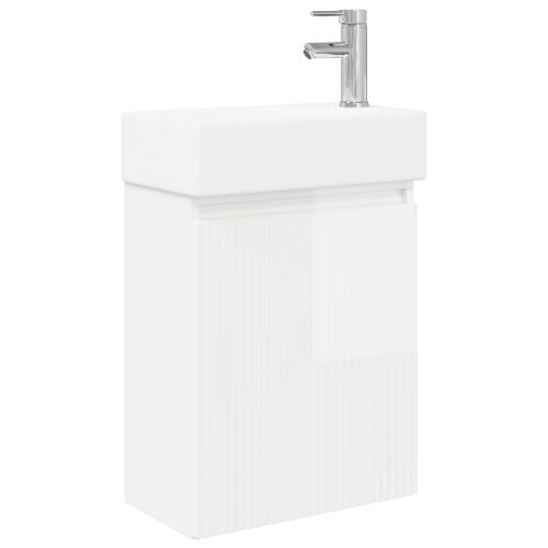Jedinstveni ormar za kupaonicu s Lavabo - Umivaonikom - Bijela visokog sjaja s desnom slavinom Cijena