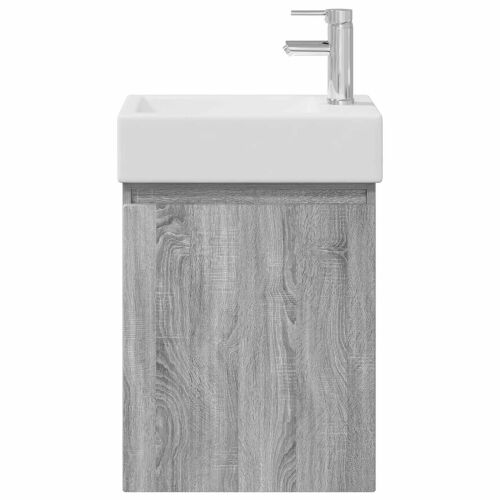 Jedinstveni ormar za kupaonicu s Lavabo - Umivaonikom Siva Sonoma - Siva Sonoma s desnom slavinom Cijena