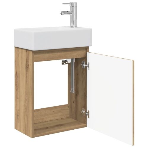Jedinstveni ormar za kupaonicu s Lavabo - Umivaonikom Hrast artisan - Hrast artisan s desnom slavinom Cijena