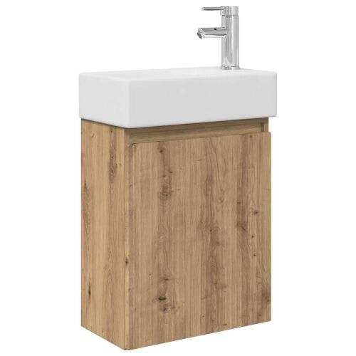 Jedinstveni ormar za kupaonicu s Lavabo - Umivaonikom Hrast artisan - Hrast artisan s desnom slavinom Cijena