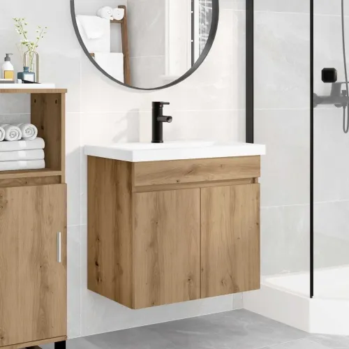 Jedinstveni ormar za kupaonicu s Lavabo - Umivaonikom Hrast artisan - Hrast artisan Cijena