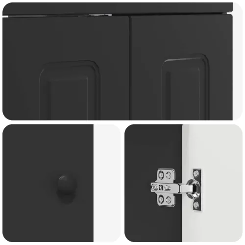 Ormarić ispod Lavabo - Umivaonika Crna 78,5 x 37,5 x 81 cm - Crna 78,5 x 37,5 x 81 cm Cijena