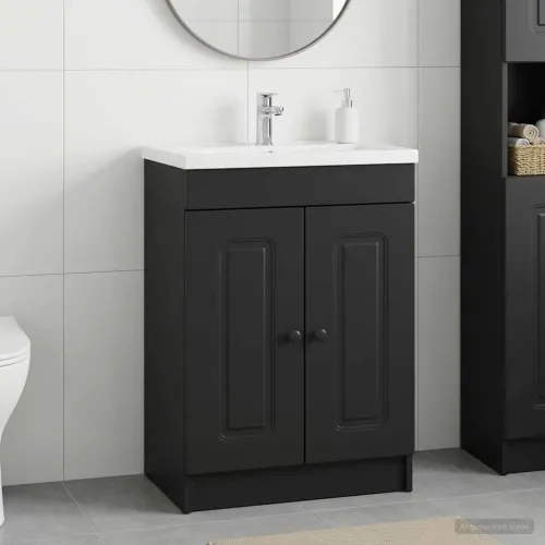 Ormarić ispod Lavabo - Umivaonika Crna 78,5 x 37,5 x 81 cm - Crna 78,5 x 37,5 x 81 cm Cijena