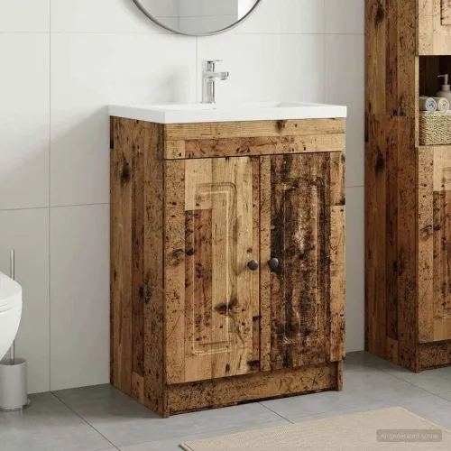 Ormarić ispod Lavabo - Umivaonika Staro drvo 78,5 x 37,5 x 81 cm - Staro drvo 78,5 x 37,5 x 81 cm Cijena
