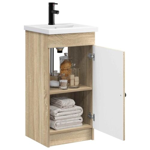 Kupaonski Lavabo - Umivaonik s sudoperom Hrast sonoma 42 x 40 x 84,5 cm - Hrast sonoma 42 x 40 x 84,5 cm Cijena