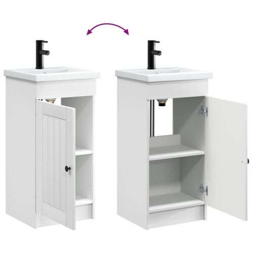 Kupaonski Lavabo - Umivaonik s sudoperom Bijela visokog sjaja - Bijela visokog sjaja 42 x 40 x 84,5 cm Cijena