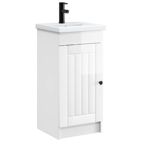 Kupaonski Lavabo - Umivaonik s sudoperom Bijela visokog sjaja - Bijela visokog sjaja 42 x 40 x 84,5 cm Cijena
