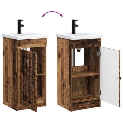 Kupaonski Lavabo - Umivaonik s sudoperom Staro drvo 42 x 40 x 84,5 cm - Staro drvo 42 x 40 x 84,5 cm Cijena