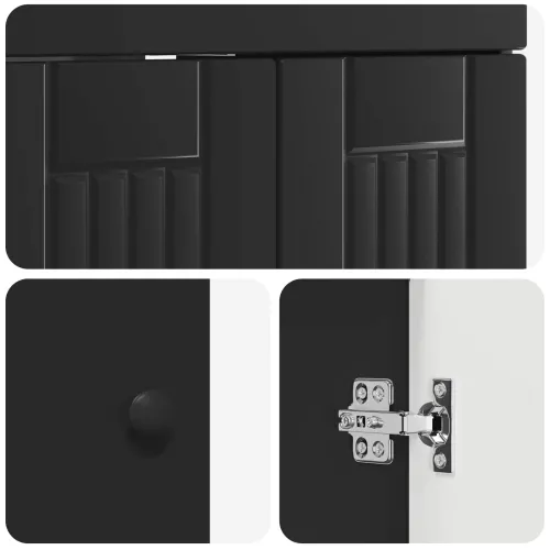 Ormarić ispod Lavabo - Umivaonika Crna 56 x 37,5 x 81 cm - Crna 56 x 37,5 x 81 cm Cijena