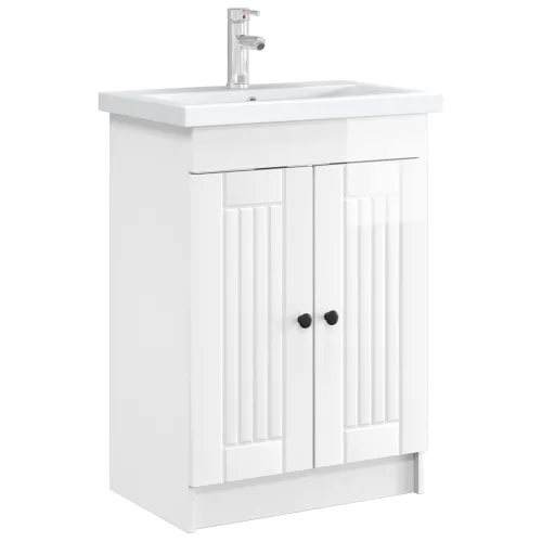 Ormarić ispod Lavabo - Umivaonika Bijela visokog sjaja 56 x 37,5 x 81 cm - Bijela visokog sjaja 56 x 37,5 x 81 cm Cijena