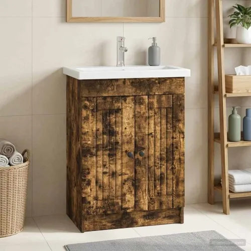 Ormarić ispod Lavabo - Umivaonika Dimljeni hrast 56 x 37,5 x 81 cm - Dimljeni hrast 56 x 37,5 x 81 cm Cijena