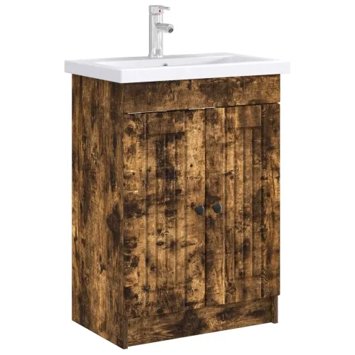 Ormarić ispod Lavabo - Umivaonika Dimljeni hrast 56 x 37,5 x 81 cm - Dimljeni hrast 56 x 37,5 x 81 cm Cijena