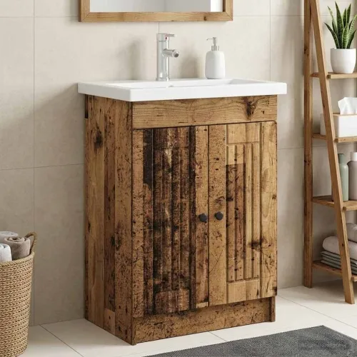 Ormarić ispod Lavabo - Umivaonika Staro drvo 56 x 37,5 x 81 cm - Staro drvo 56 x 37,5 x 81 cm Cijena