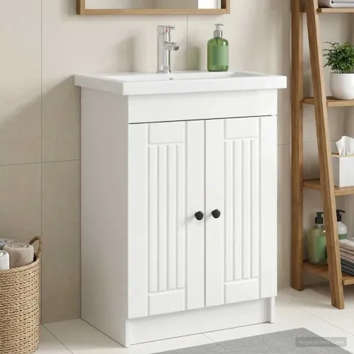 Ormarić ispod Lavabo - Umivaonika Bijela visokog sjaja - Bijela visokog sjaja 78,5 x 37,5 x 81 cm Cijena